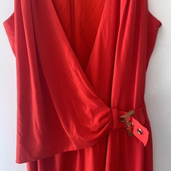 Laundry by Shelli Segal Red Wrap Belted Dress - Picture 3 of 7